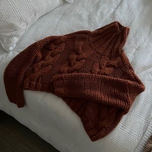 VICI Collection Oversized Crop Knit Sweater